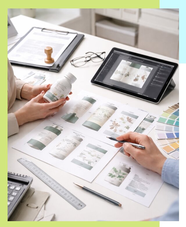 Профессиональная разработка дизайна и текста этикетки продукции в Владивостоке