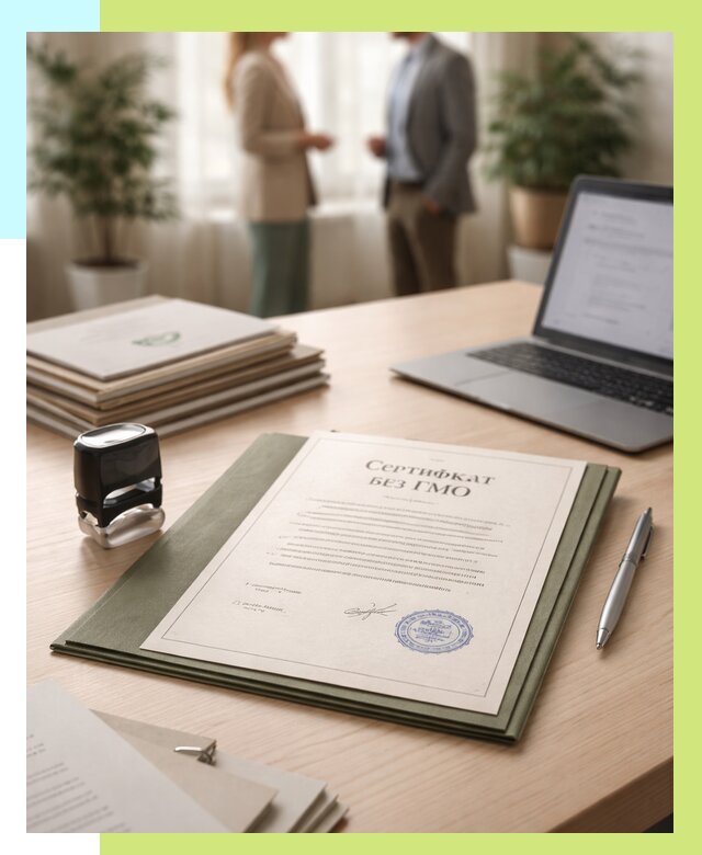 Сертификат без ГМО в Владивостоке от 7625 р. оформить срочно Алешин-Влд